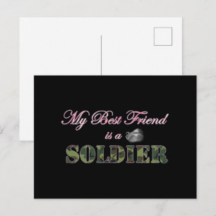 Postal Mi mejor amigo es un soldado - cónyuge militar