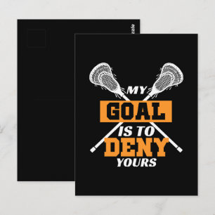 Postal Mi meta es negar la tuya Lacrosse