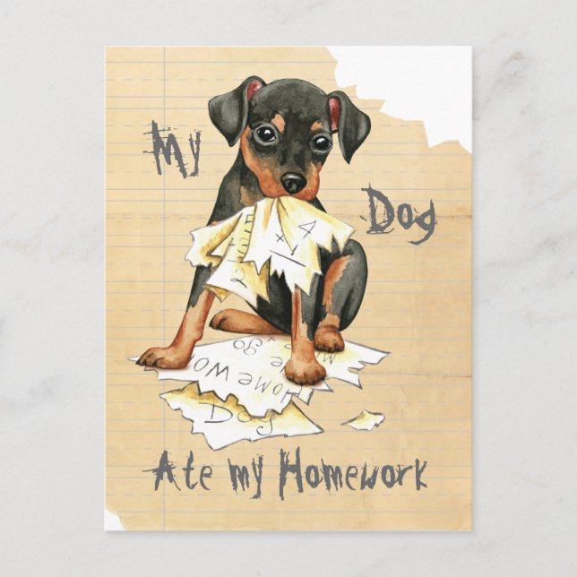 Postal Mi Min Pin Ate My Homework (Anverso)