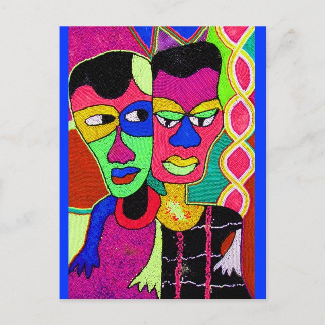 POSTAL MI NOVIA Y YO POR MOJISOLA AGBADAMOSI OKUBU (Anverso)