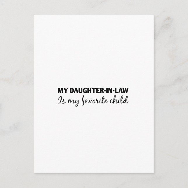 Postal mi nuera es mi hija favorita (Anverso)