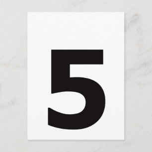 Postal ¡Mi número es 5!