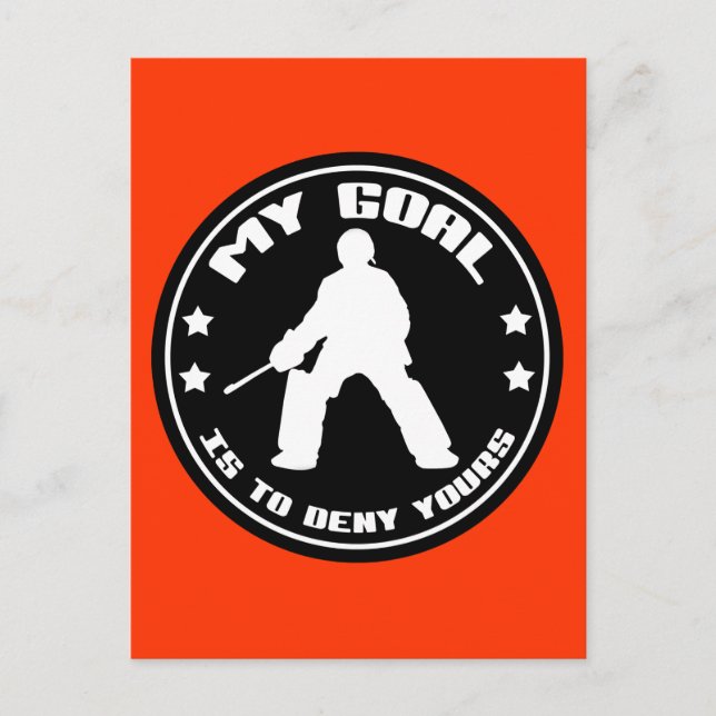 Postal Mi objetivo, hockey sobre hierba (negro) (Anverso)