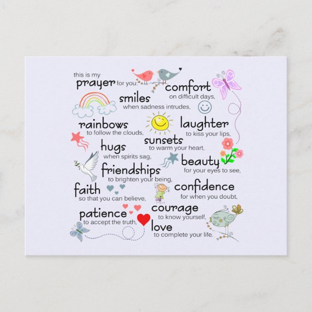 Postal Mi Oración Por Ti (Anverso)