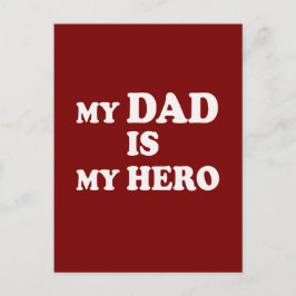 Postal Mi papá es mi héroe