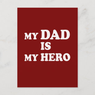 Postal Mi papá es mi héroe