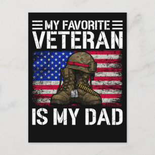 Postal Mi papá es mi veterano favorito Regalo para el Día