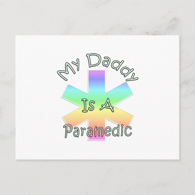 Postal Mi Papi Es Paramédico (Anverso)