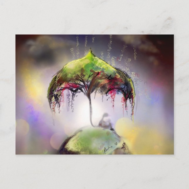 Postal Mi paraguas (Anverso)