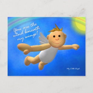Postal Mi pequeño ángel: Viento