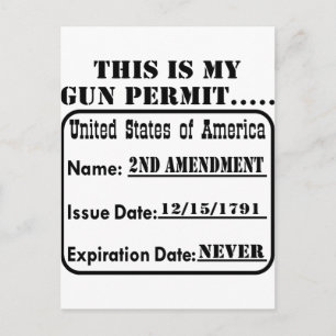 Postal Mi permiso de armas nunca caduca