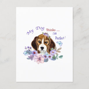 Postal Mi perro cree que soy el Ilustracion Perfecto del 