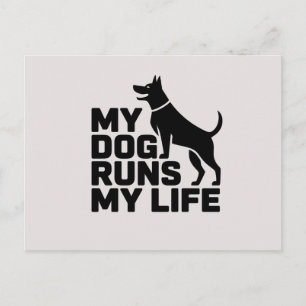 Postal Mi Perro Dirige Mi Vida Arte De Cita Minimalista D