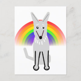 Postal Mi perro lunar y arcoíris,