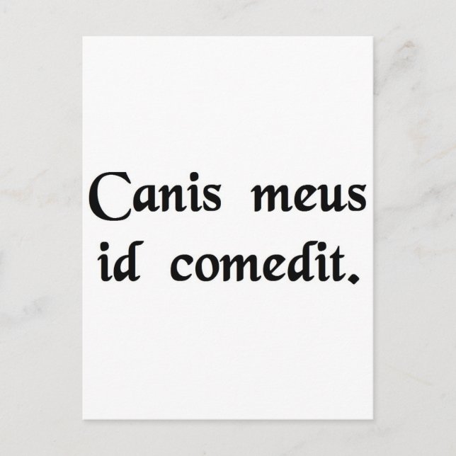 Postal Mi perro se lo comió. (Anverso)