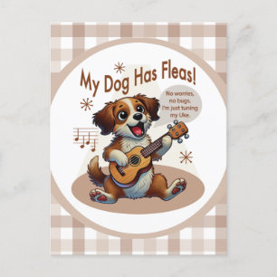 Postal Mi Perro Tiene Pulgas Canción de Afinación de Ukul