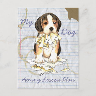 Postal Mi plan de clases Beagle Ate My Lesage