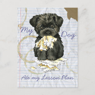 Postal Mi plan de clases de Affenpinscher Ate