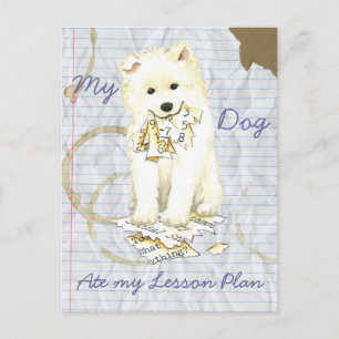 Postal Mi plan de clases de Ate Samoyed
