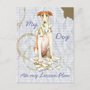 Postal Mi plan de clases de Borzoi Ate My Lesage