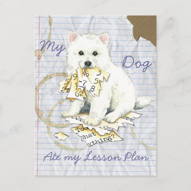 Postal Mi plan de clases de Eskie Ate My (Anverso)
