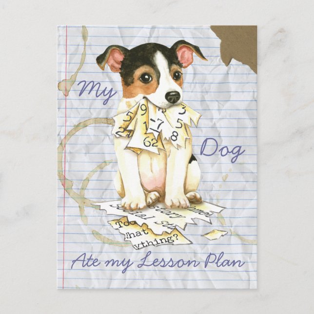 Postal Mi plan de clases de JRT Ate My Lesage (Anverso)