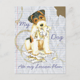 Postal Mi plan de lección de Fox Terrier Ate My Lesre