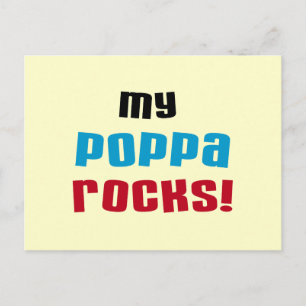 Postal Mi Poppa Rocks camisetas y regalos