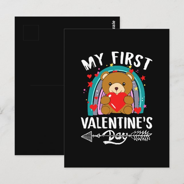 Postal mi primer día de San Valentín (Anverso / Reverso)