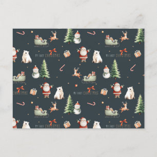 Postal Mi primer regalo de Navidad Santa