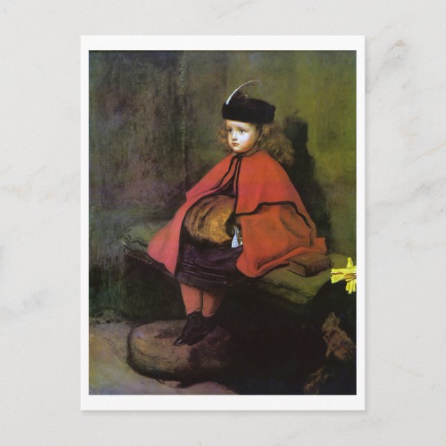 Postal Mi primer sermón, John Everett Millais (Anverso)