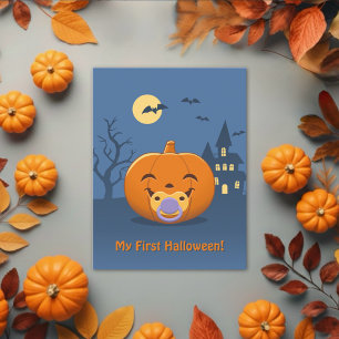 Postal Mi primera Calabaza Pacificadora de Halloween
