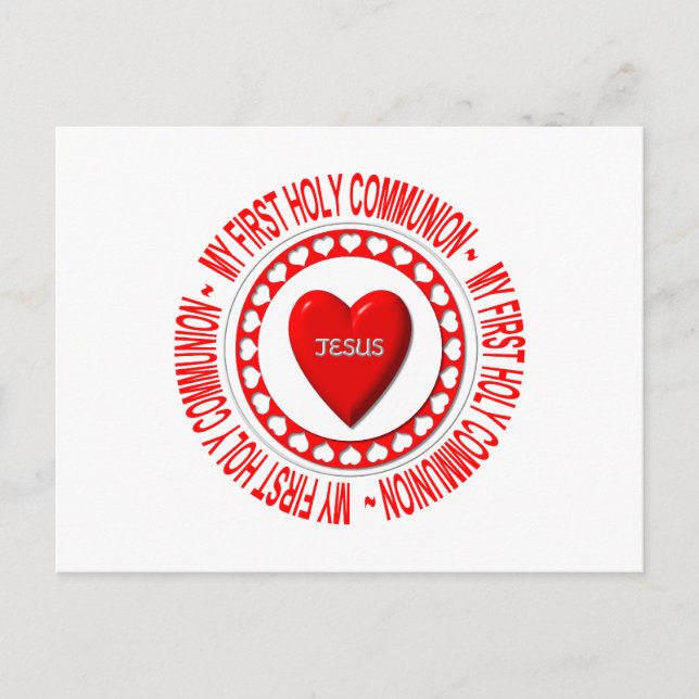 Postal Mi Primera Comunión Santa (Anverso)