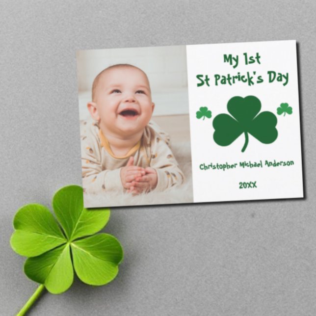 Postal Mi primera foto del bebé del Día de San Patricio (Subido por el creador)