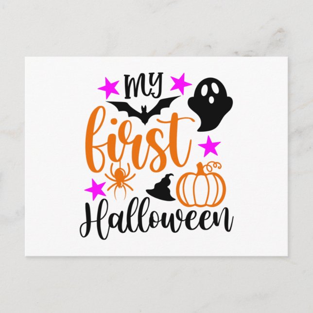 Postal Mi primera Halloween (Anverso)