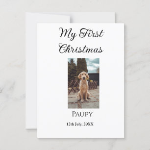 Postal Mi primera Navidad añadir mascota nombre gato año