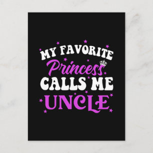 Postal Mi princesa favorita me llama tío