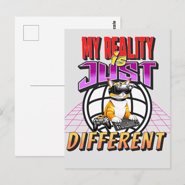 POSTAL ¡MI REALIDAD ES SÓLO DIFERENTE! (Anverso / Reverso)