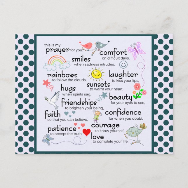 Postal Mi rezo para usted (Anverso)