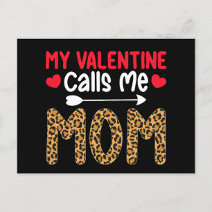 Postal Mi San Valentín me llama a mamá leopardo de búfalo
