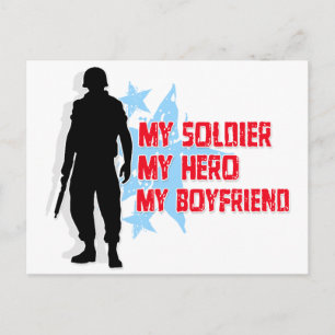 Postal Mi soldado, mi héroe, mi novio
