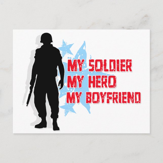 Postal Mi soldado, mi héroe, mi novio (Anverso)
