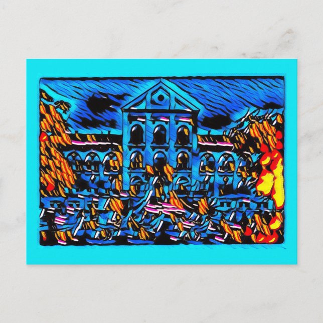 Postal Mi sueño azul (Anverso)