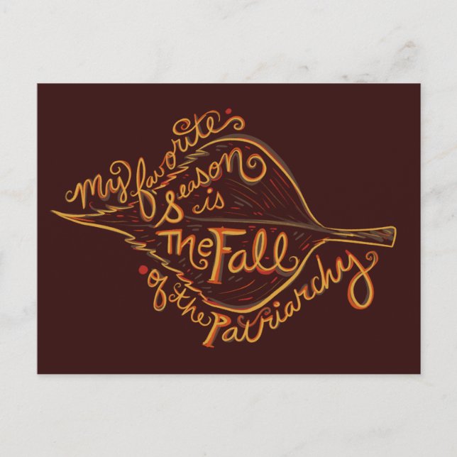 Postal Mi temporada favorita es la caída del patriarcado (Anverso)