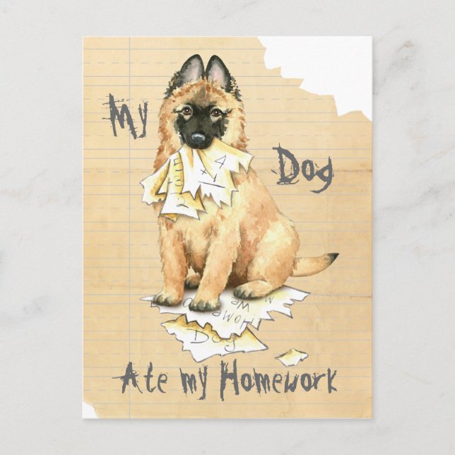 Postal Mi Tervuren se comió mi hogar (Anverso)