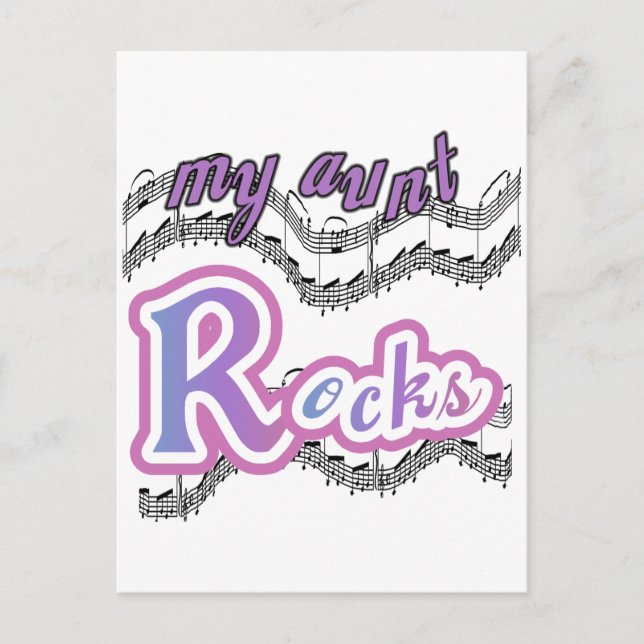 Postal Mi tía roca camisetas y regalos (Anverso)