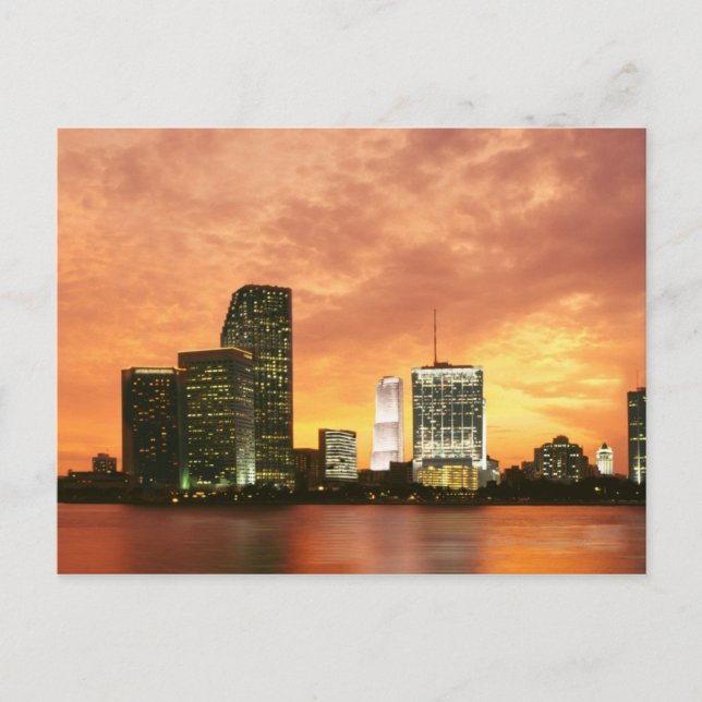 Postal Miami al atardecer (Anverso)