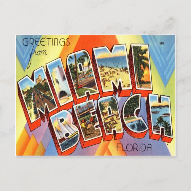 Postal Miami Beach Florida (Anverso)