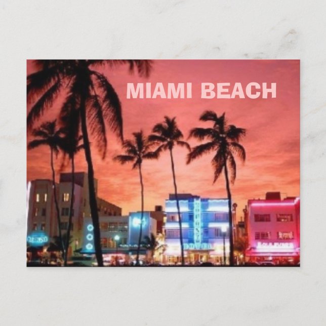 Postal Miami Beach, Florida (Anverso)