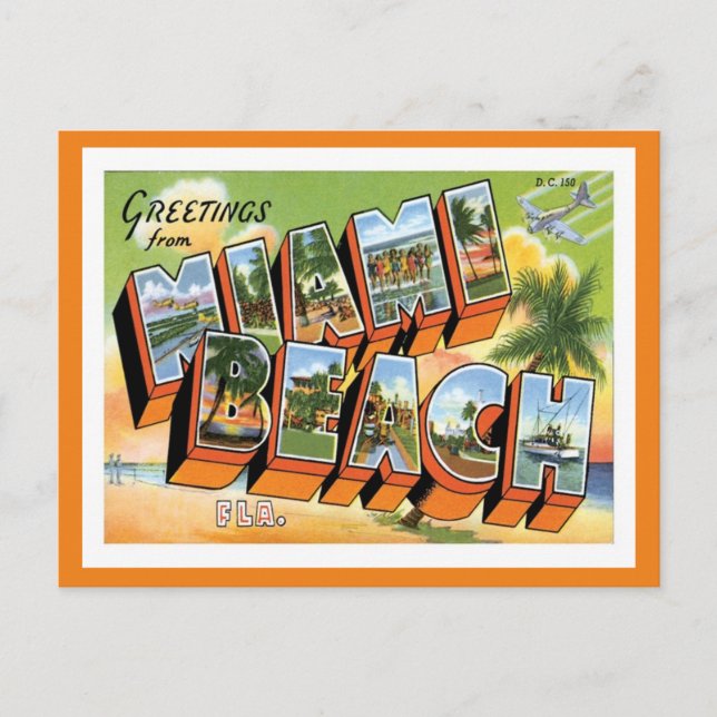 Postal Miami Beach Florida (Anverso)
